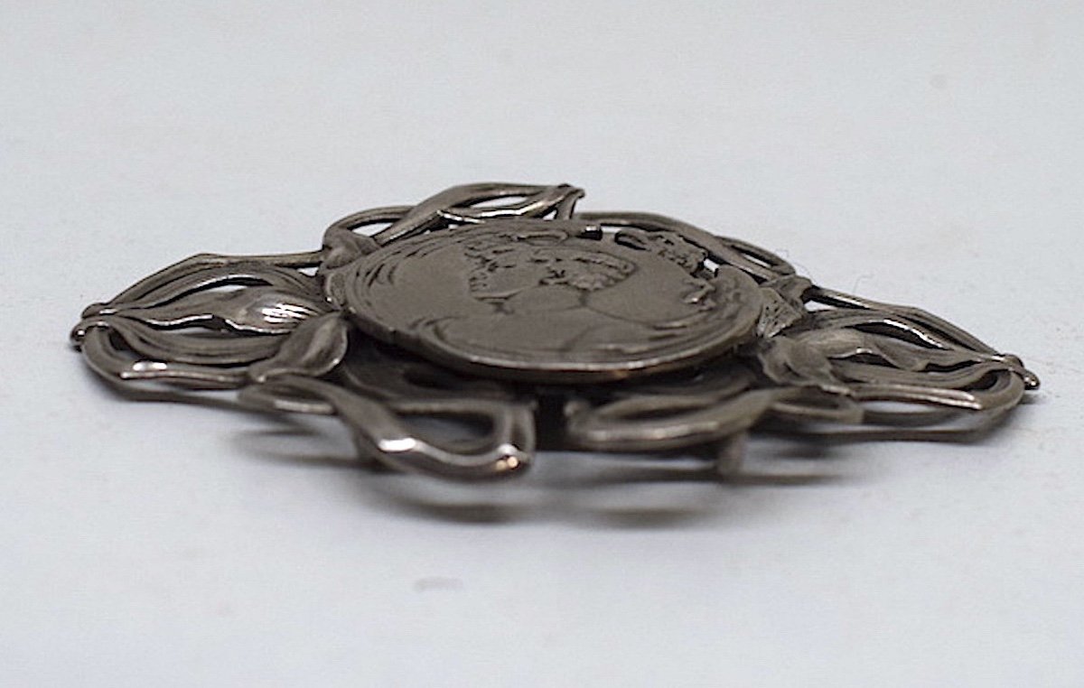 Belt Buckle Art Nouveau Portrait King Of Rome Said The Eaglet Silver Metal Napoleon Ref355-photo-2