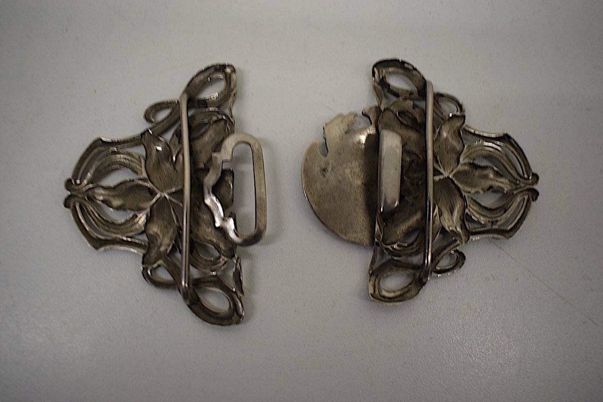Boucle de ceinture Art Nouveau portrait roi de Rome dit l'aiglon  m&eacute;tal argent&eacute; Napoleon Ref355-photo-5