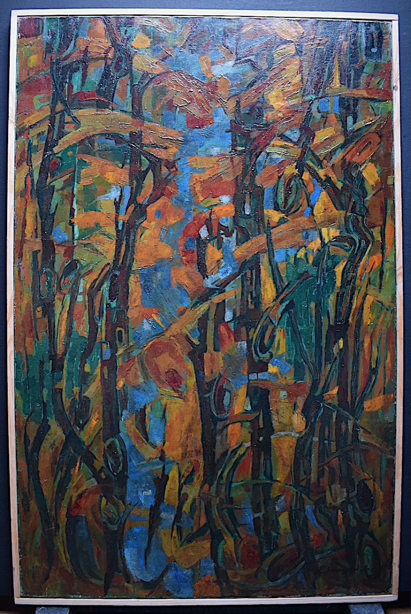 Claude Arrazeau Signed ''the Forest'' Abstract XX Rt546 *-photo-6