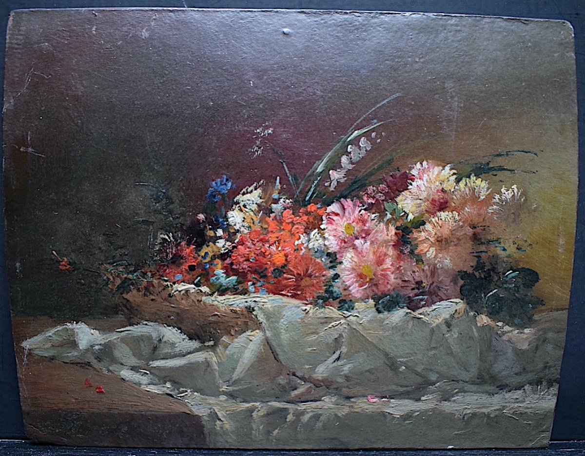 Scrosati Luigi Still Life Flowers Signed XIX Rt554-photo-2