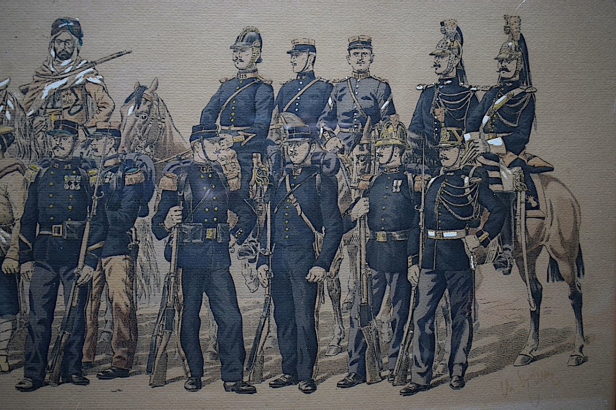 Charles Brun Lithograph Soldiers Military Uniforms Militaria War Of 1914 -1918 Rt559-photo-4