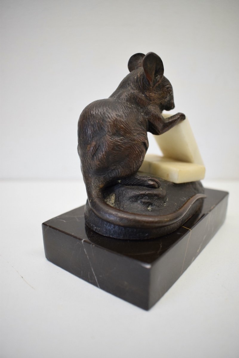 * Clovis Masson Bronze Animal Mouse Nibbling On Sugar Ref354-photo-6
