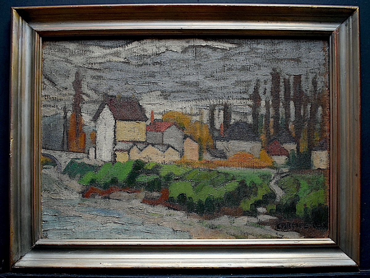 Champeaux Signed Landscape Modern Art XX Rt565