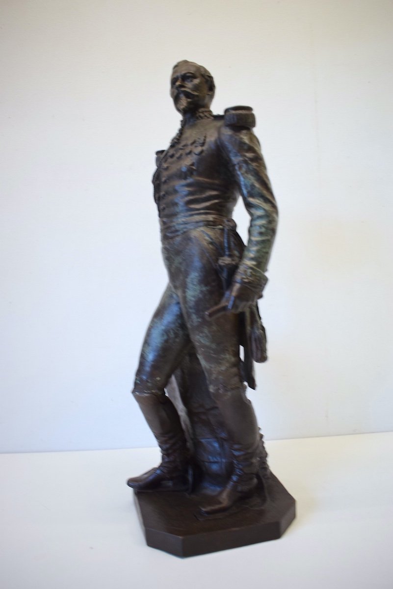Sculpture en Bronze du G&eacute;n&eacute;ral Colson par Laurent Marqueste Militaire Guerre 1870   Ref 372-photo-3