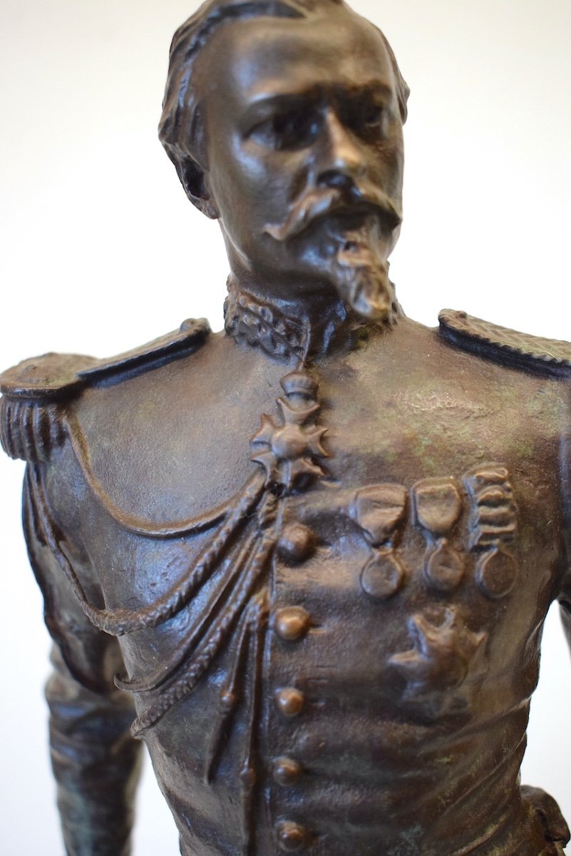 Sculpture en Bronze du G&eacute;n&eacute;ral Colson par Laurent Marqueste Militaire Guerre 1870   Ref 372-photo-2