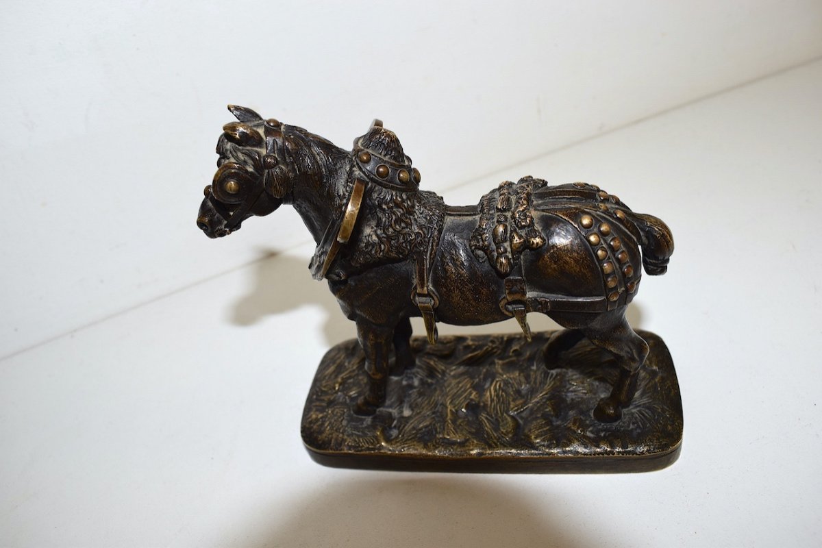 Louis KLEY BRONZE Animalier  Cheval Harnach&eacute; Costume C&eacute;r&eacute;monial XIX &egrave;me Ref394-photo-2