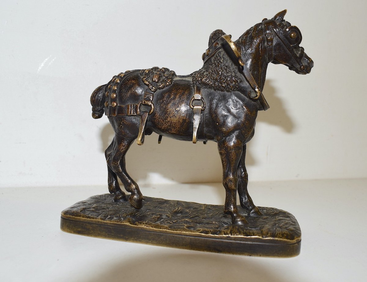 Louis KLEY BRONZE Animalier  Cheval Harnach&eacute; Costume C&eacute;r&eacute;monial XIX &egrave;me Ref394-photo-3