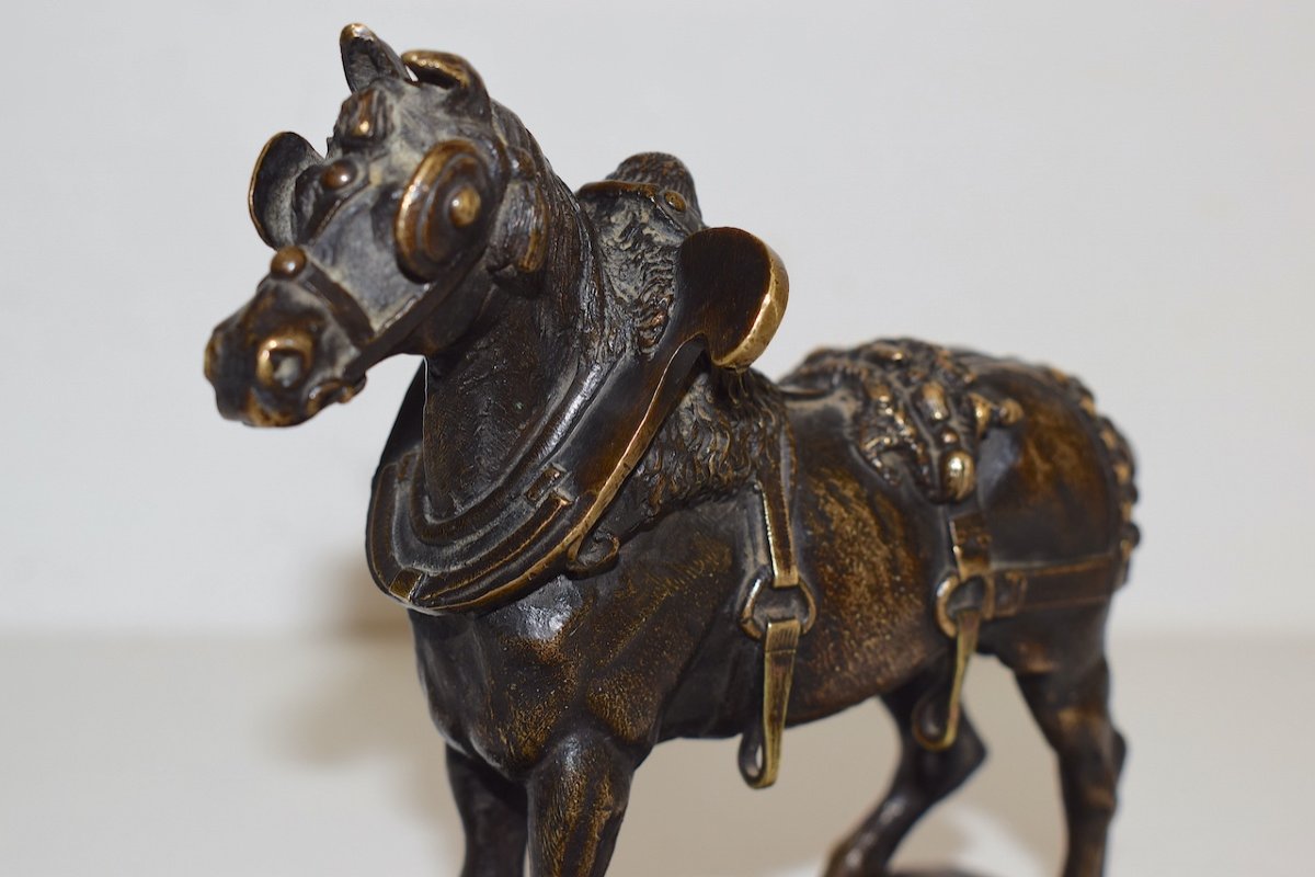 Louis KLEY BRONZE Animalier  Cheval Harnach&eacute; Costume C&eacute;r&eacute;monial XIX &egrave;me Ref394-photo-2