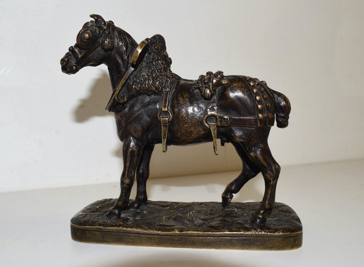 Louis KLEY BRONZE Animalier  Cheval Harnach&eacute; Costume C&eacute;r&eacute;monial XIX &egrave;me Ref394