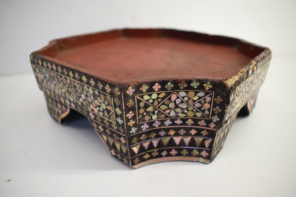 Literary Tray Empty Pocket China Orientalist Or Asia Minor Lacquer And Mother-of-pearl XIX Ref396-photo-4