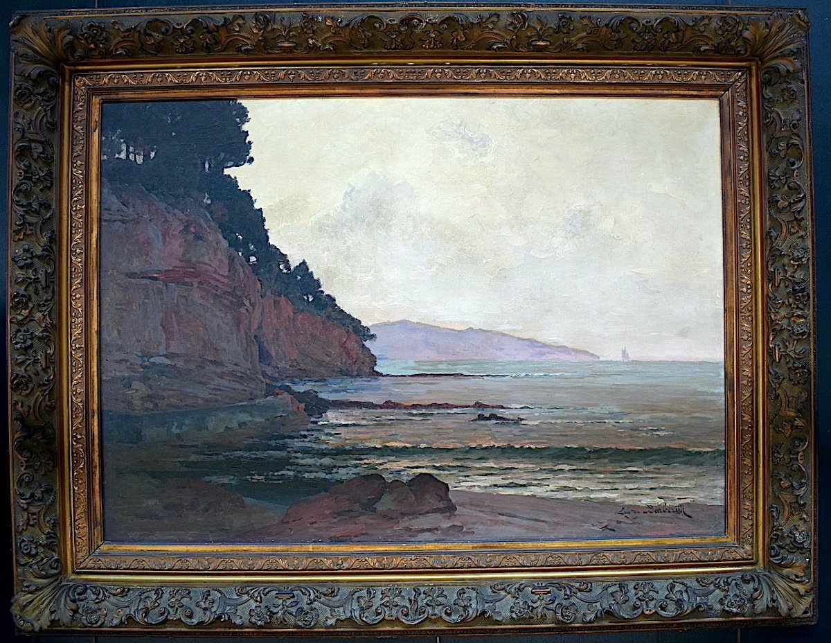 Eugène De Barberiis Marine Landscape Provence Marseille Toulon Cote d'Azur Provençal XIX R581 *