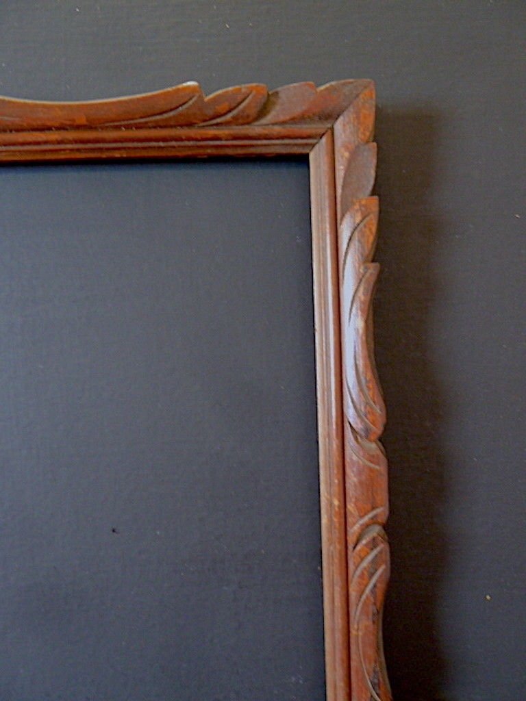 Frame Years 1910 1930 Carved Wood 43 X 23 Cm Watercolor Drawing Ref C703-photo-1