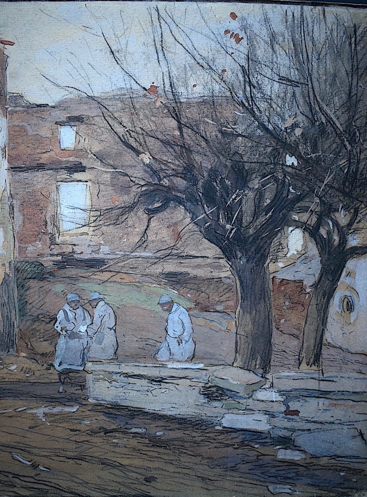EUG&Egrave;NE LOUIS GILLOT Watercolor Impressionist Military Soldiers War 1914 1918 Rt590-photo-3