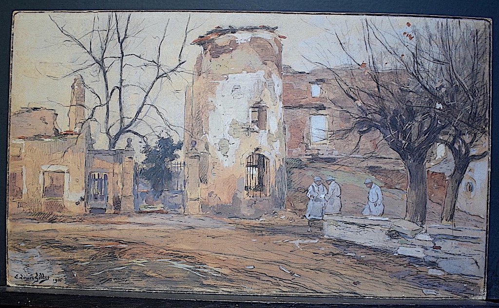 EUG&Egrave;NE LOUIS GILLOT Watercolor Impressionist Military Soldiers War 1914 1918 Rt590-photo-6