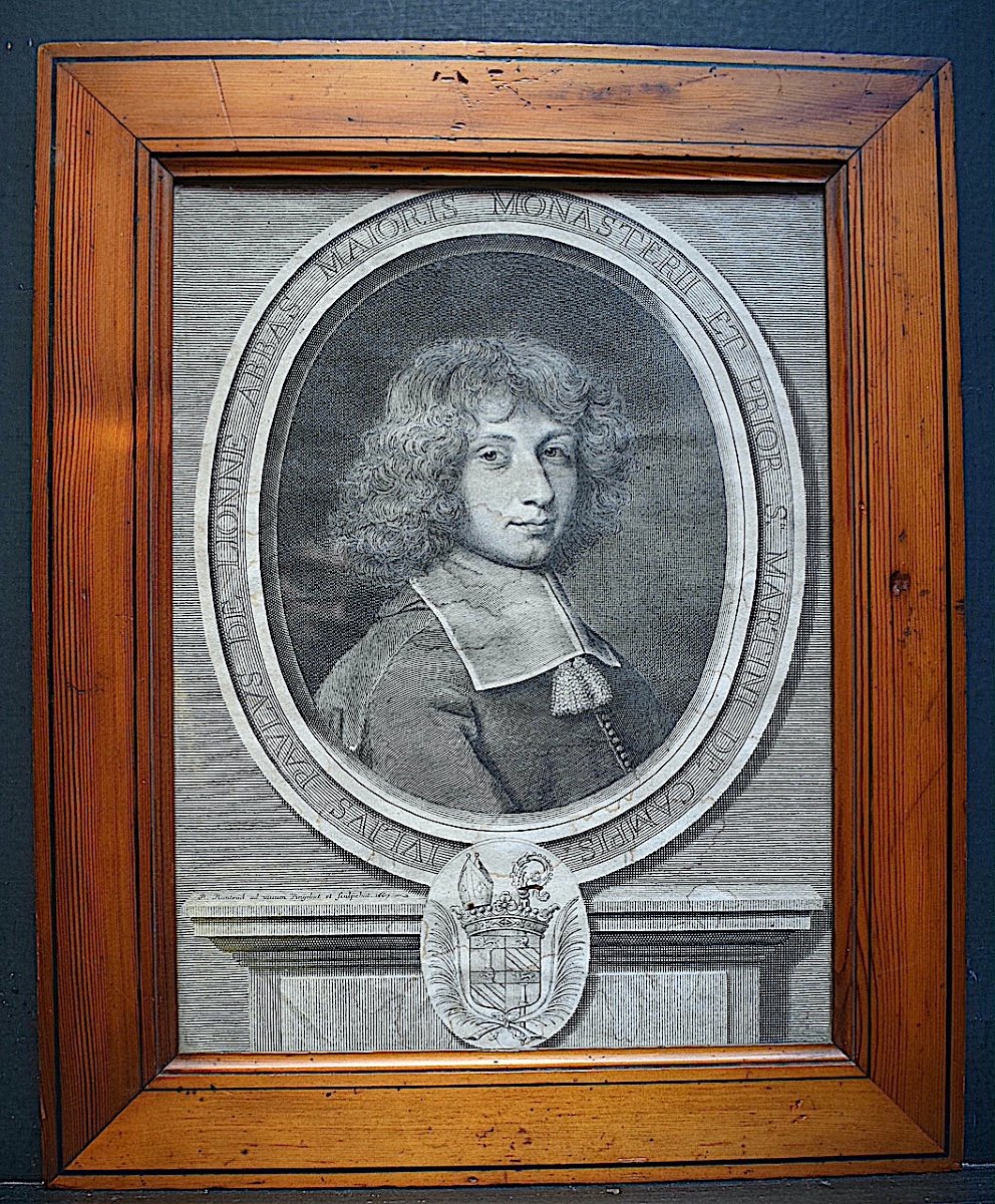 Burin Engraving By Robert Nanteuil Portrait Of Jules Paul De Lionne XVII 1667 Rt591