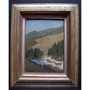 M Ehlinger Snow Mountain Landscape La Maze Dawn XX Rt648