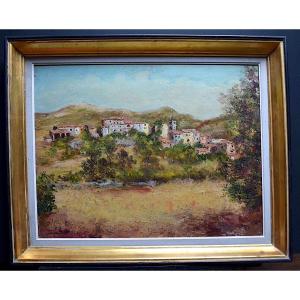 Jean Forniche Village Provençal Luberon Signed Jean Forniche XX Rt666