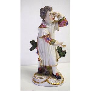 Character Porcelain Figurine Child Mark Ears Of Wheat To Identify Ref491