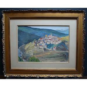 Yves Peron Village Provence Provencal Auribeau Grasse Cannes Signed XX Rt754
