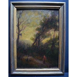 R Aubert Impressionist Nocturnal Landscape 1928 XX Rt776