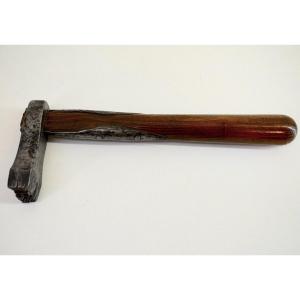 Folk Art Tools Stamping Hammer Wrought Iron Stamp Crown B Raisin Ref516