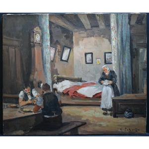 Schaeffer Henri Alexis Interior Scene Vosges Vosges 20th Post Impressionist Rt919