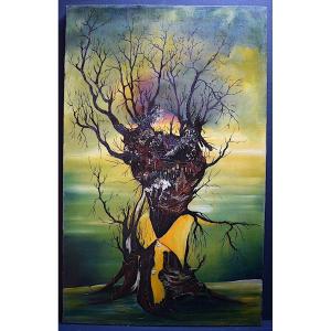 Surreal Anthropomorphic Subject Tree Man Signed Almerato XXth Rt960