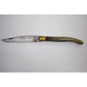 Old Calmels Laguiole Knife Out Of Competition Horn Handle Popular Art Ref713