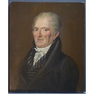 Portrait homme Nicolas Sylvestre de Comeau fin XVIII Art lorrain à identifier RT1007