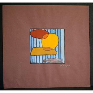 Abstract 80s Signed To Identify 20th Century Rt1271