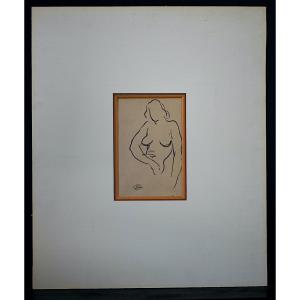 ANDRÉ DERAIN cachet d'atelier nu féminin assis XXème RT1296