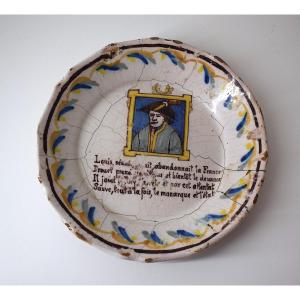 NEVERS Assiette parlante révolution Jean-Baptiste Drouet  arrestation du roi Louis XVI ref1138