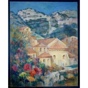Signé CARRAT ST GUILHEM LE DÉSERT HÉRAULT CEVENNES abbaye de Gellone  RT1328