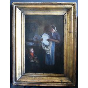 Adolphe-félix Cals Interior Scene Genre Scene 19th Century Rt1332