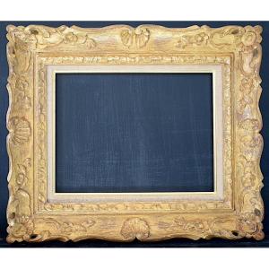 CADRE  Montparnasse doré Feuillure 35 x 27 cm format 5F FRAME Ref C1230