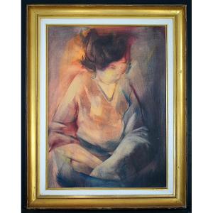 ROBERT RAYNE signé étude de personnage féminin femme XX ème siècle RT1366