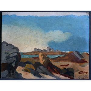 Augustin Jacq After Mayer Virgin Island Brittany Finistère Marine 20th Century Rt1436