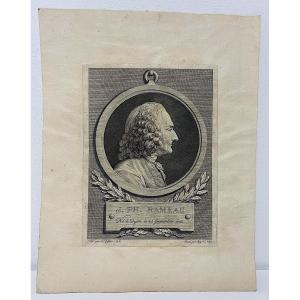 Engraving Type Physionotrace Portrait Profil Jean Philippe Rameau Composer Refm15