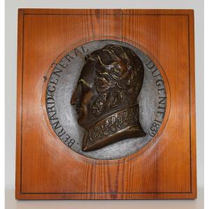 Médaillon empire plâtre portrait profil du General du Génie Henri Gatien Bertrand ref1125