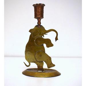 Bougeoir Éléphant Art Populaire Militaire Travail De Tranchée Poilus Guerre 1914 1918 ref1126