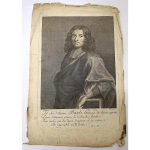 Engraving Protestant Philosopher Bayle At 28 By François Chereau Refm21