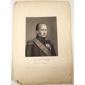Gravure Mezzotinto Comte d' Artois Charles X Altesse Royale Frère du roi Louis XVI Refm28