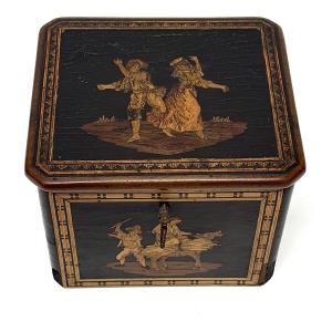 Boite Marqueterie Sorrento Paille et de bois Italie Sorrente Ref1130