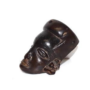 Ancien Masque Africain miniature dit Passeport Senoufo Bois Sculpté Afrique Ref1144