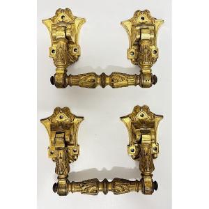 Gilded Bronze Handles, Napoleon III Period, Louis XVI Style, Ref. 1149