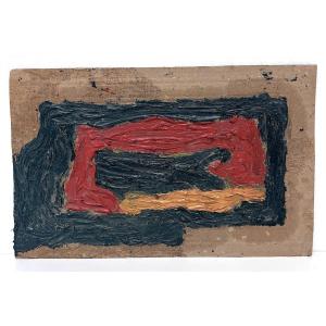 Abstract Oil On Cardboard, 1947  Artist To Be Identified Refm48