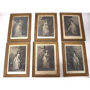 Gravures Estampes en Mezzotinto Boilly Tresca Caractères et mœurs féminins Refm1178