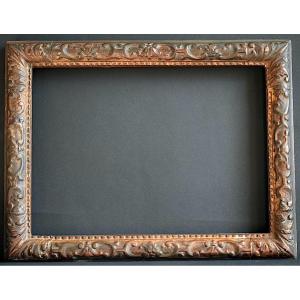 19th-century Louis XIV-style Frame  Mortise 22.5 X 16.5 Cm, F1 Painting Size  Frame Ref C1286