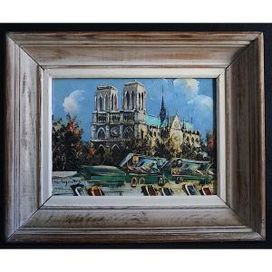 MAURICE LEGENDRE Paris Notre Dame de Paris bouquinistes  années 1960 RT1482