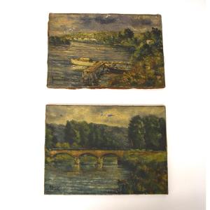 Raymond Besse Le Pont à Saacy sur marne et la seine roche Guyon Val D' Oise Refm1180
